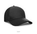 A black cap made from 100% polyester (Cool Dry) with a textured finish and a logo.