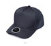 A navy cap made from polycotton, featuring a curved brim and a logo on the front.