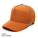 A rust orange cap with perforated sides and a curved brim, featuring a logo on the front.