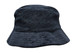 A navy Terry Towelling bucket hat with a wide brim and textured finish, featuring a logo.
