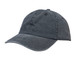 A dark grey enzyme washed pigment dyed cotton twill cap with a curved brim and coordinating stitching.
