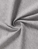 A close-up of light grey cotton fabric, showing a soft, textured appearance and the material's weave.