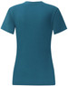 A teal ladies' premium cotton short-sleeve tee shirt with a fitted design and no visible branding.