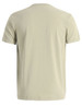 A light khaki men's premium cotton t-shirt featuring a classic short sleeve design and a simple back view.