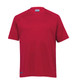 A red Dri Gear Plain Raglan Tee for men, featuring short sleeves and a logo on the side.