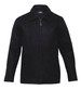 A black Melton wool jacket for men featuring a zip closure and a collared design, suitable for blazers and suit jackets.