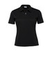 A women's black Dri Gear Ottoman Lite Polo with a zip collar and branding on the front.