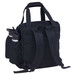 A black promotional product bag with adjustable straps and side pockets for drink bottles.