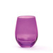 A purple wine glass with a rounded shape and smooth finish, featuring a simple design and no visible branding.