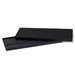 A black Napoli serving board with a sleek design, accompanied by a matching lid. It features a logo.