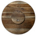 A round wooden Lazy Susan with a smooth, natural finish and a central turning mechanism.