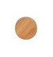 A round bamboo lid features a smooth, natural finish. It has a simple design without logos or branding.