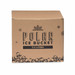 A cardboard box containing a 7.2 litre Polar Ice Bucket. The design features snowflakes and a logo.