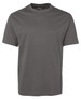 A green T-shirt with a round neckline and short sleeves. It features a logo on the neckline.