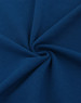 A close-up view of a deep navy blue cotton/polyester fabric, showcasing its smooth texture and folded appearance.