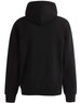 A black unisex premium fleece oversized hoodie with a hood, featuring a simple design and no visible logos.