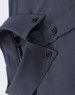 A close-up of a grey cotton blend long-sleeve shirt featuring button details and a collar.