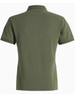 A green ladies' ultrafine cotton pique polo featuring a simple design with a collar and short sleeves.