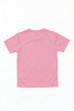 A pink youth core tee with a simple design, featuring a logo. Ideal for casual wear or sports activities.