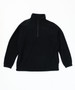 A black Everest Polar Fleece 1/4 zip jacket with long sleeves and a high collar, featuring a logo on the chest.