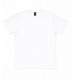 A plain white t-shirt with a crew neckline, featuring a small logo on the label.