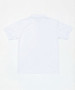 A white polo shirt featuring a plain design and a collar, with a logo on the back.