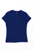 A navy women's surf tee with a classic fit and short sleeves. The shirt features a logo.