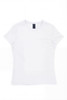 A white women's surf tee featuring a fitted style and short sleeves. The shirt has a label inside and no visible designs.