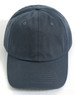 A dark grey cotton twill unstructured cap with ventilation eyelets and a curved brim.