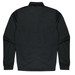 A black kids' jacket with a simple design and elastic cuffs, featuring a branding logo.