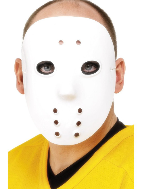 White Plastic Hockey Mask
