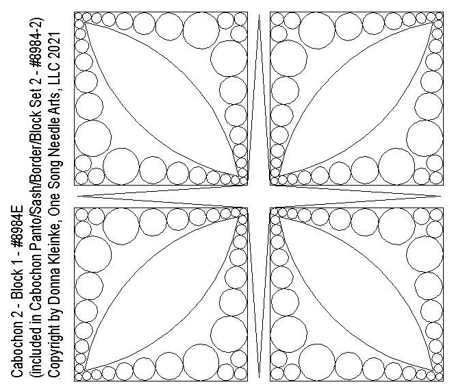 Cabochon 2 Block 1 - #8984E (included in Cabochon Panto/Sash/Border and ...