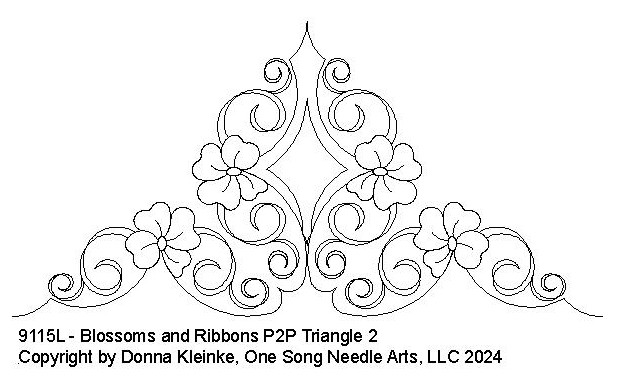 Blossoms and Ribbons P2P Triangle 2 (#9115L) (In Pkg #9-Feb-2024-A ...