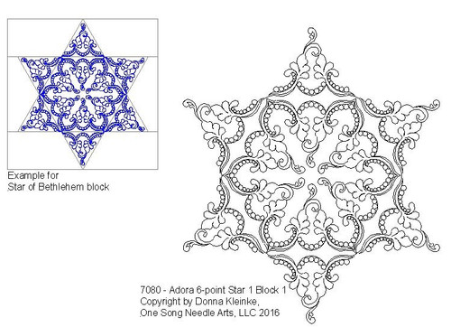 Adora 6-point Star 1 Block 1 - #7080