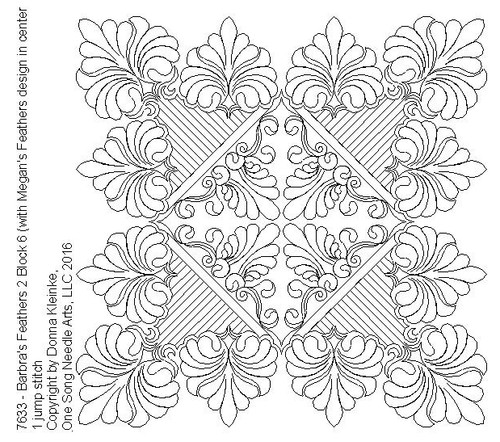 Barbra's Feathers 2 Block 6 - #7633