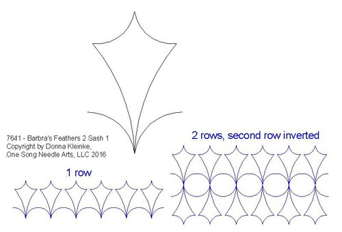 Barbra's Feathers 2 Sash 1 - #7641 (Incl in SASH PKG #1)