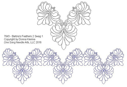 Barbra's Feathers 2 Swag Border 1 - #7643