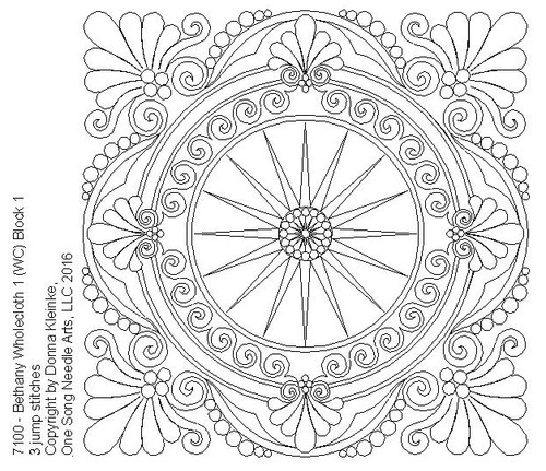 Bethany Wholecloth 1 (WC) Block 1 - #7100 