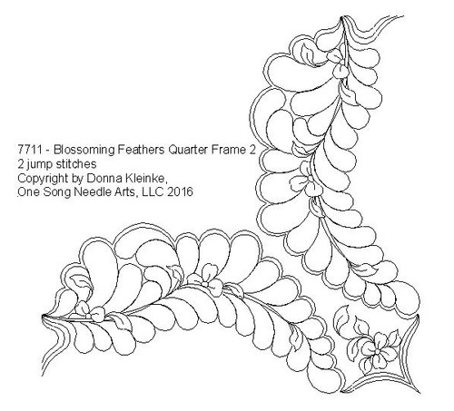 Blossoming Feathers Frame 2 Quarter - #7711