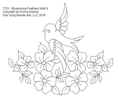 Blossoming Feathers Motif 4 - Birds - #7731 - VP15