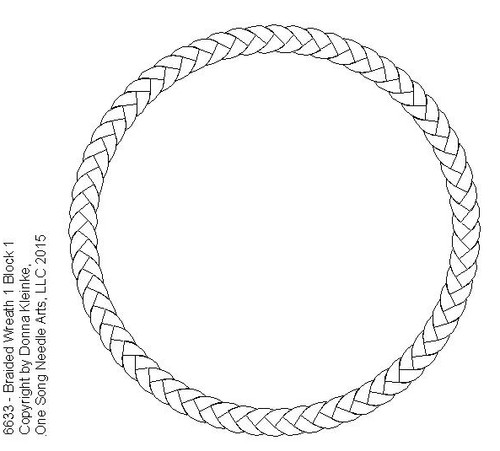 Braided Wreath 1 Block 1 - #6633-