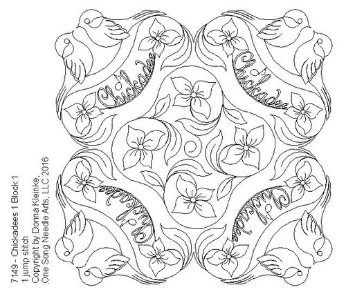 Chickadees Block 1 - #7149 (Incl in Block Pkg #3-Mid-Density)