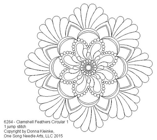 Clamshell Feathers Circular 1 - #6284 - VP33 (Incl in Circular Ptns Pkg #2-All-Densities)