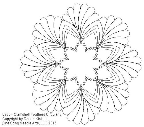Clamshell Feathers Circular 3 - #6286-VP3 (Incl in Circular Ptns Pkg #2-All-Densities)