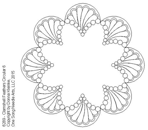 Clamshell Feathers Circular 6 - #6289 (Incl in Circular Ptns Pkg #2-All-Densities)