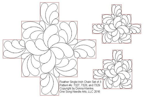 Feathers Single Irish Chain 1 (SIC) - set of 3 - #7327/Set - VP34