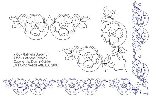 Gabriella Border and Corner Set 2 - #7755/Set - VP24 (Incl in BOR-COR PKG #1-SIMPLE)