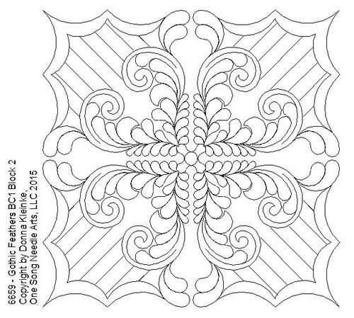 Gothic Feathers BC1 Block 2 - #6659