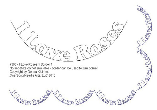I Love Roses 1 Border 1 - #7302