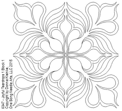 Joyful Teardrops 1 Block 1 - #6347-VP1